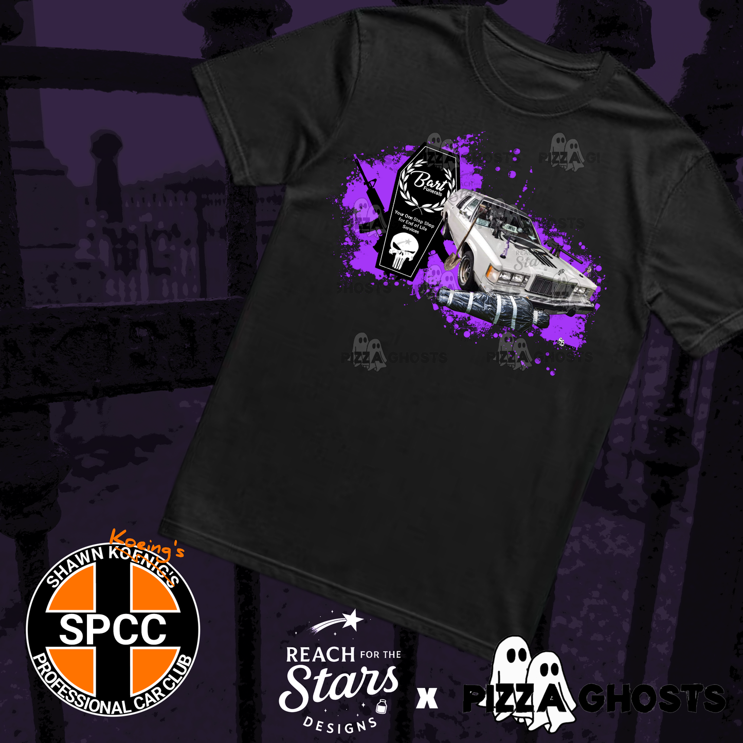 Bart Funerals Tee| PizzaGhosts x Reach For The Stars x SPCC