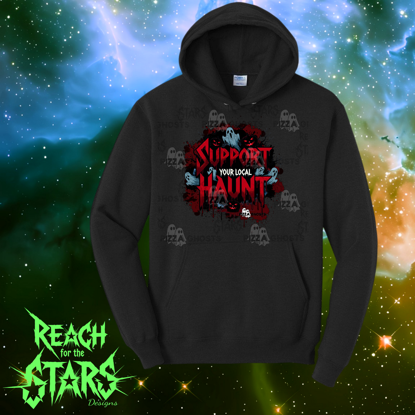 Support Your Local Haunt Tee| PizzaGhosts x Reach For The Stars x SPCC