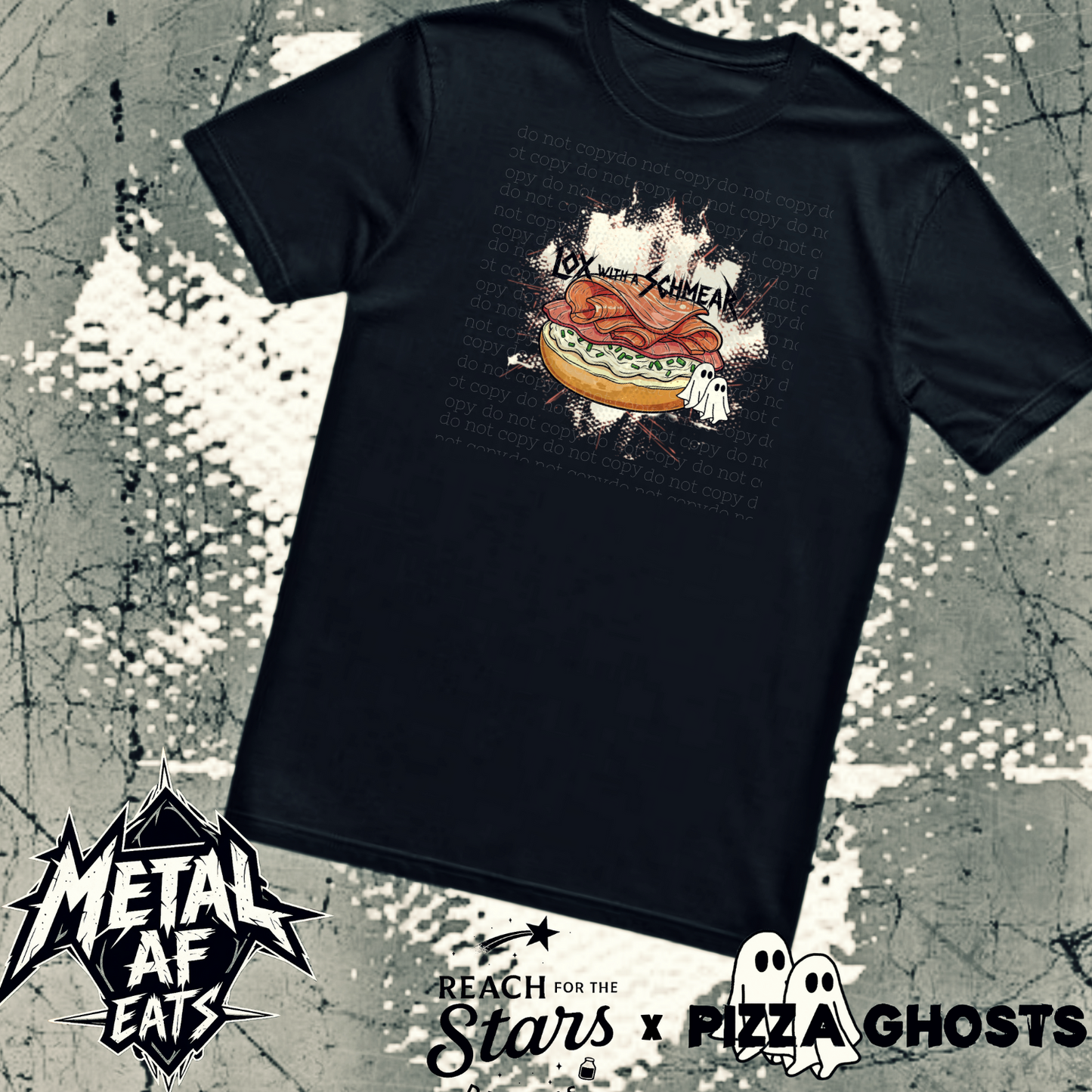 Lox with a Smear | Metal AF Eats x PizzaGhost Collab Tee