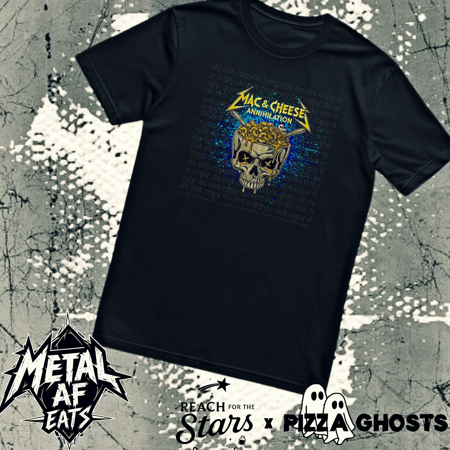 Mac & Cheese Annihilation Tee| PizzaGhosts x Reach For The Stars
