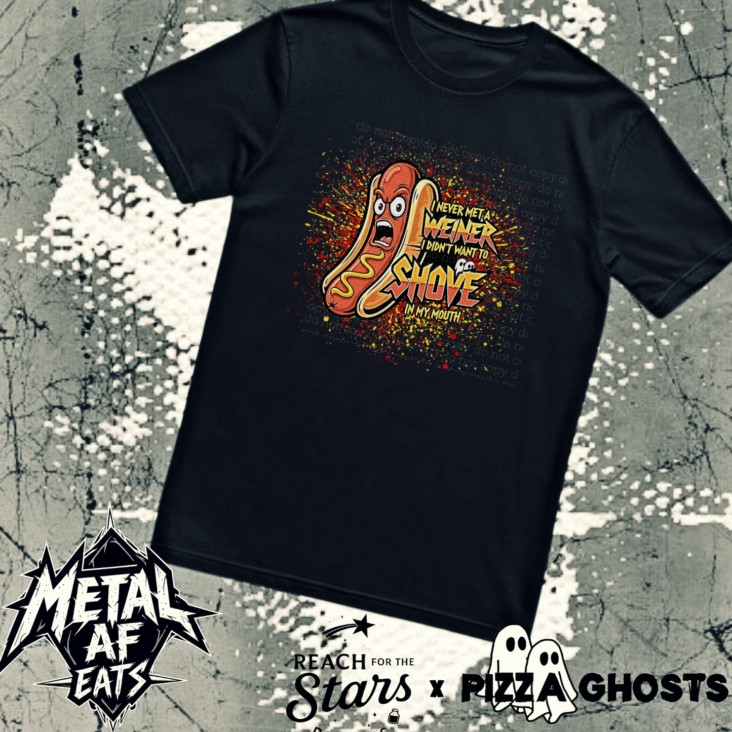 Wiener Shove Tee| PizzaGhosts x Reach For The Stars