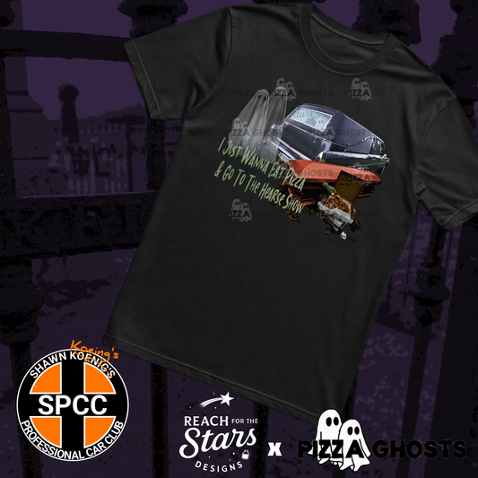 Pizza & Hearse Shows Tee| PizzaGhosts x Reach For The Stars x SPCC