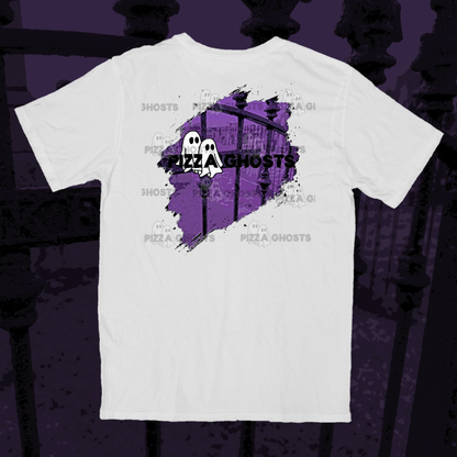 PizzaGhosts Cemetery Gates Graphic Tee