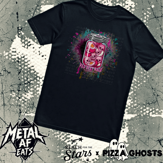 Red Beet Rage: Featuring Eggs Tee| PizzaGhosts x Reach For The Stars