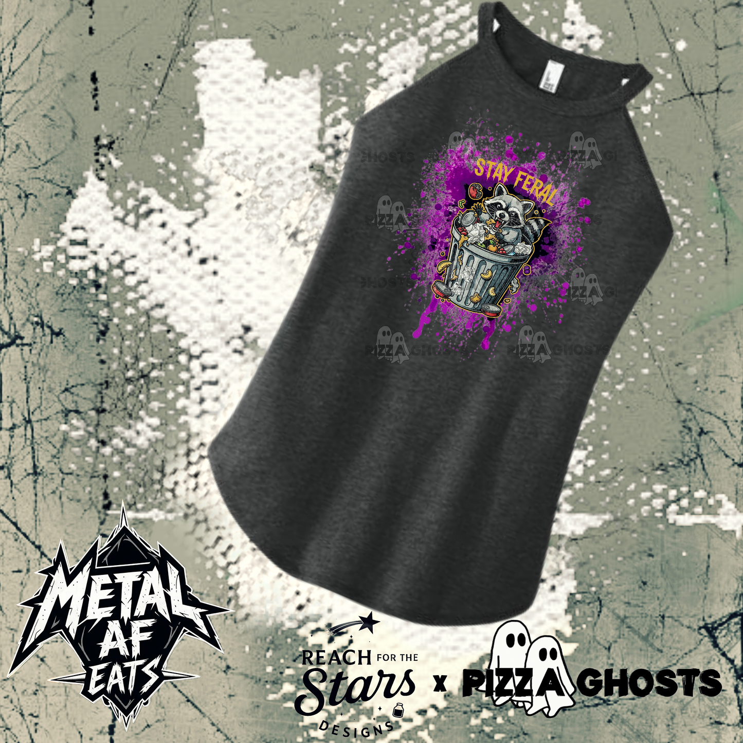 Stay Feral Rocker Tank | PizzaGhosts x Reach For The Stars